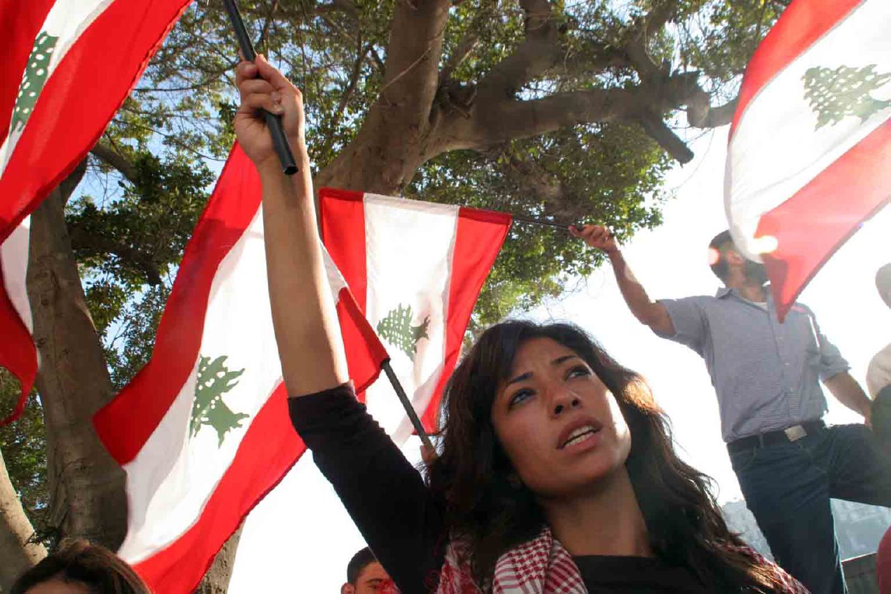 Kefaya organized a demo in front of the Egyptian Foreign Ministry, to denounce Mubarak's foreign policy vis-à-vis Israel's war on Lebanon. Demonstrators demanded the expulsion of Israel's ambassador to Cairo. Photo by Nasser Nouri ​, 6 August 2006​