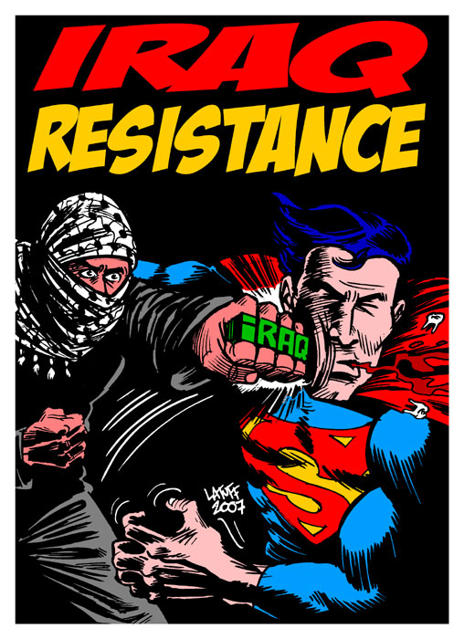 Iraqi Resistance, Cartoon by Carlos Latuff