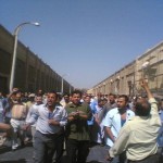 Mahalla textile workers protest 1 July 2007, Photo by Kareem el-Beheiry