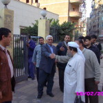 صورة أثناء انصراف القيادات العمالية من مقر النقابة، تصوير كريم البحيري