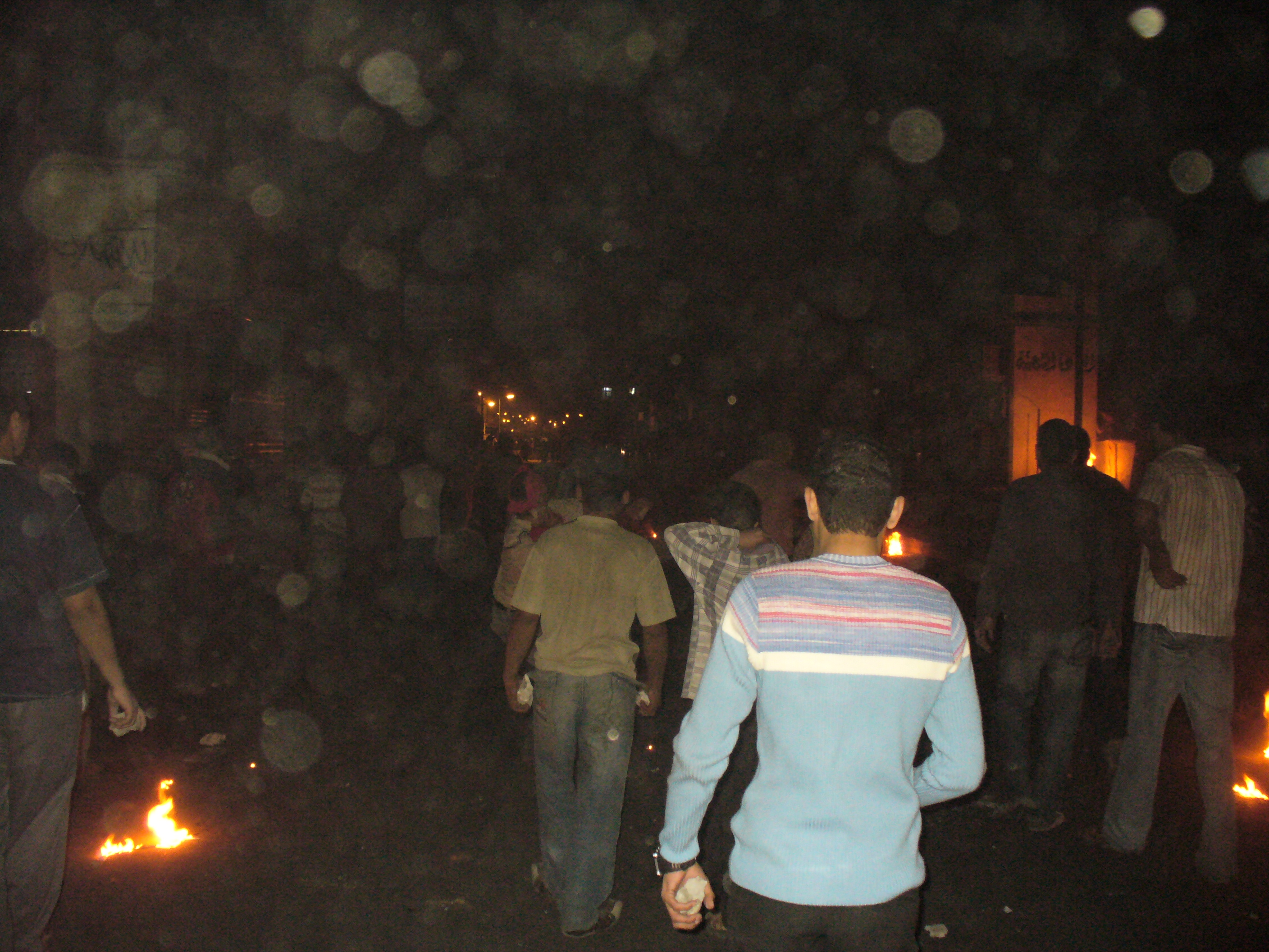 Youth Protesters with Rocks in their hand - CSF about to receive another shower (Photo by Jano Charbel)
