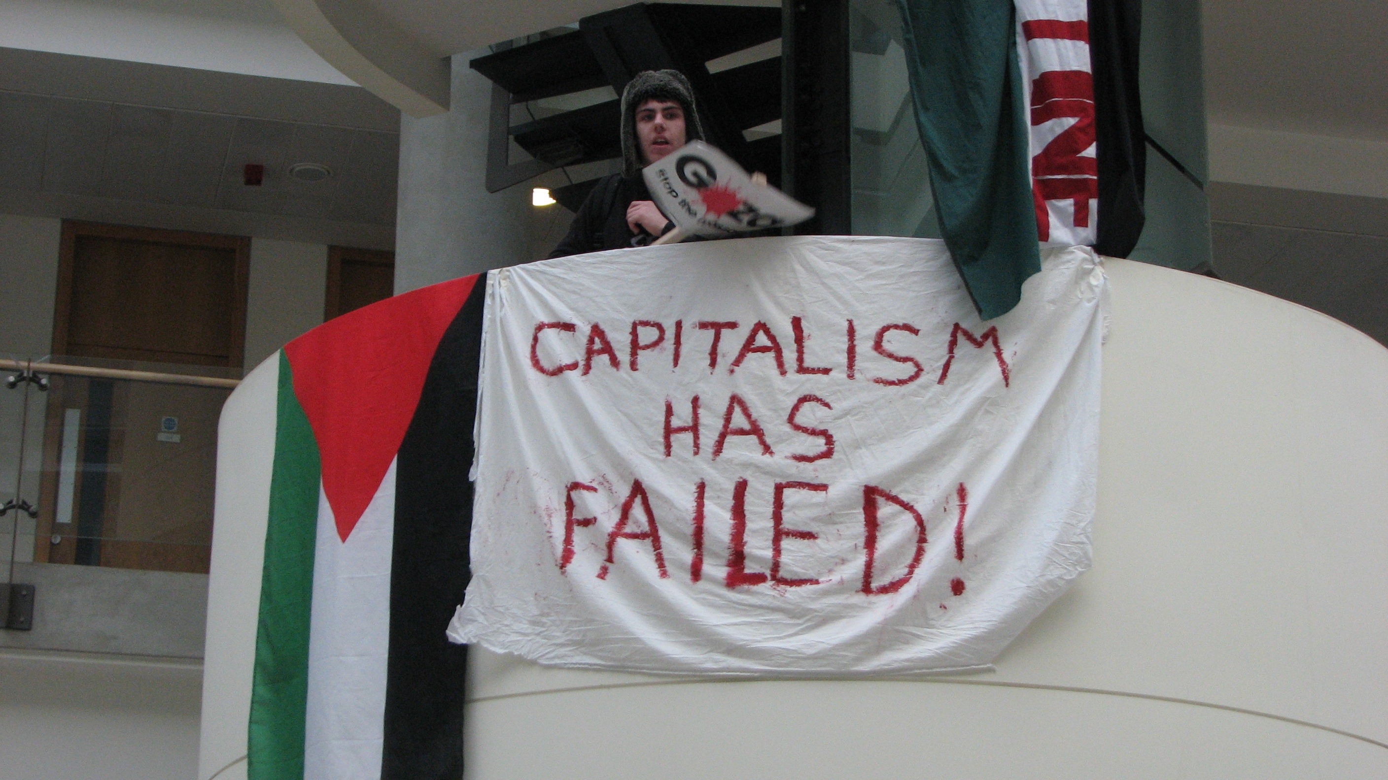 Manchester University pro-Gaza student occupation, Photo by Alia Al-Rayani